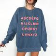 Christmas Alphabet Candy Cane Teachers Students Candy Cane For Men Women Kids Comfort Colors Sweatshirt Denim Christmas Alphabet Candy Cane Teachers Students Candy Cane For Men Women Kids Comfort Colors Sweatshirt Denim