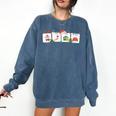 Christmas Santa Special Education SPED Teacher Xmas PJ Comfort Colors Sweatshirt Denim