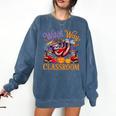 Way To Classroom Halloween Witch Three Cute Sloths Teacher Comfort Colors Sweatshirt Denim Way To Classroom Halloween Witch Three Cute Sloths Teacher Comfort Colors Sweatshirt Denim