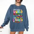 Color The World With Kindness Teacher Back To School Comfort Colors Sweatshirt Denim Color The World With Kindness Teacher Back To School Comfort Colors Sweatshirt Denim