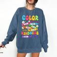 Color The World With Kindness Teachers Back To School Comfort Colors Sweatshirt Denim Color The World With Kindness Teachers Back To School Comfort Colors Sweatshirt Denim