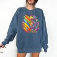 Colorful Brain Art Teacher Artist Painter Student Comfort Colors Sweatshirt Denim Colorful Brain Art Teacher Artist Painter Student Comfort Colors Sweatshirt Denim