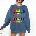 Colorful Crayon Kindergarten Team Tee For Teachers Students Men Women Kids Comfort Colors Sweatshirt Denim Colorful Crayon Kindergarten Team Tee For Teachers Students Men Women Kids Comfort Colors Sweatshirt Denim