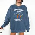 Complementary Colors Art Teacher Pun Shirt Comfort Colors Sweatshirt Denim