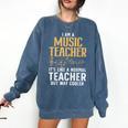 Cool Music Teacher Art For Men Women School Orchestra Coach Comfort Colors Sweatshirt Denim Cool Music Teacher Art For Men Women School Orchestra Coach Comfort Colors Sweatshirt Denim
