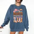 Cowboy Teacher These Boots Are Made-For Teaching School Comfort Colors Sweatshirt Denim Cowboy Teacher These Boots Are Made-For Teaching School Comfort Colors Sweatshirt Denim
