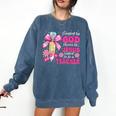 Created By God Called To Teacher Jesus Christian Teacher Comfort Colors Sweatshirt Denim