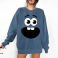 Creepy Carrots Face Teacher Halloween Costume Matching Comfort Colors Sweatshirt Denim Creepy Carrots Face Teacher Halloween Costume Matching Comfort Colors Sweatshirt Denim