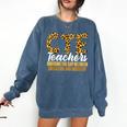 CTE Teacher Middle School High School Teach Career Men Women Comfort Colors Sweatshirt Denim