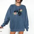 Cut Music Teacher Shirt With a Piano Keys Notes And Flowers Comfort Colors Sweatshirt Denim Cut Music Teacher Shirt With a Piano Keys Notes And Flowers Comfort Colors Sweatshirt Denim