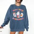 Cute Ghost Book Read More Books Teachers Halloween Comfort Colors Sweatshirt Denim Cute Ghost Book Read More Books Teachers Halloween Comfort Colors Sweatshirt Denim