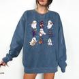 Cute Ghost Cat Playing Musical Halloween Music Teacher Comfort Colors Sweatshirt Denim Cute Ghost Cat Playing Musical Halloween Music Teacher Comfort Colors Sweatshirt Denim