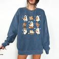 Cute Ghosts Reading Book Bookworm Halloween History Teacher Comfort Colors Sweatshirt Denim Cute Ghosts Reading Book Bookworm Halloween History Teacher Comfort Colors Sweatshirt Denim