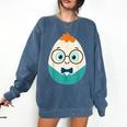 Cute Good Egg Teacher Halloween Costume Food Group Comfort Colors Sweatshirt Denim Cute Good Egg Teacher Halloween Costume Food Group Comfort Colors Sweatshirt Denim