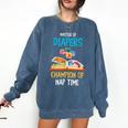 Daycare Provider Master Of Diapers Childcare Teacher Comfort Colors Sweatshirt Denim