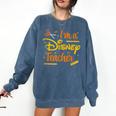 Disney Back To School I'm A Disney Teacher Crafty Logo Comfort Colors Sweatshirt Denim Disney Back To School I'm A Disney Teacher Crafty Logo Comfort Colors Sweatshirt Denim