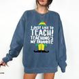 Duble2t I Just Like To Teach Teachings My Favorite Elf Teacher -Adults & -Kids Red Short Sleeve Comfort Colors Sweatshirt Denim Duble2t I Just Like To Teach Teachings My Favorite Elf Teacher -Adults & -Kids Red Short Sleeve Comfort Colors Sweatshirt Denim