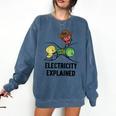 Electricity Explained Physics Nerd I Teacher School Comfort Colors Sweatshirt Denim Electricity Explained Physics Nerd I Teacher School Comfort Colors Sweatshirt Denim