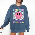 Everyone Communicates Differently Autism Awareness Teacher Comfort Colors Sweatshirt Denim Everyone Communicates Differently Autism Awareness Teacher Comfort Colors Sweatshirt Denim