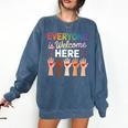 Everyone Is Welcome Here Shirt Teacher Comfort Colors Sweatshirt Denim Everyone Is Welcome Here Shirt Teacher Comfort Colors Sweatshirt Denim