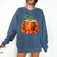 Fall Book Autumn Reading Teacher Halloween Pumpkin Season Comfort Colors Sweatshirt Denim Fall Book Autumn Reading Teacher Halloween Pumpkin Season Comfort Colors Sweatshirt Denim