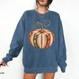 Fall Book Pumpkin Fall Librarians Bookworm Teachers Students Comfort Colors Sweatshirt Denim