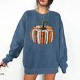 Fall Book Pumpkin Retro Reading Halloween Teacher Librarian Comfort Colors Sweatshirt Denim Fall Book Pumpkin Retro Reading Halloween Teacher Librarian Comfort Colors Sweatshirt Denim