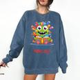Feed The Reading Monster Halloween Teacher Comfort Colors Sweatshirt Denim Feed The Reading Monster Halloween Teacher Comfort Colors Sweatshirt Denim