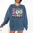 Field Zoo Trip Shirt For Teacher Second Grade Crew Comfort Colors Sweatshirt Denim