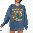 First Grade Zoo Field Trip Squad Matching Teacher Students Comfort Colors Sweatshirt Denim First Grade Zoo Field Trip Squad Matching Teacher Students Comfort Colors Sweatshirt Denim