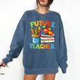 Future Teacher Costume For Kids Back To School Boy Girl Comfort Colors Sweatshirt Denim