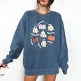 Halloween Advocate Heat Transfers Special Education Teacher Men Women Comfort Colors Sweatshirt Denim