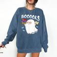 Halloween Books Librarian English Teacher Reader Reading Comfort Colors Sweatshirt Denim Halloween Books Librarian English Teacher Reader Reading Comfort Colors Sweatshirt Denim