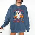 Halloween You Can't Scare Me I'm A School Teacher's Aide Comfort Colors Sweatshirt Denim