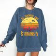 Halloween Costume Teacher Love Brains Zombie Comfort Colors Sweatshirt Denim