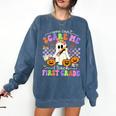 Halloween Teacher You Can't Scare Me I Teach First Grade Comfort Colors Sweatshirt Denim Halloween Teacher You Can't Scare Me I Teach First Grade Comfort Colors Sweatshirt Denim