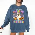 Halloween Teacher You Can't Scare Me I Teach Kindergarten Comfort Colors Sweatshirt Denim Halloween Teacher You Can't Scare Me I Teach Kindergarten Comfort Colors Sweatshirt Denim