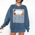 Halloween Teacher Composition Book Notebook Matching Group Comfort Colors Sweatshirt Denim