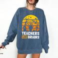 Halloween Teachers Science Math Teachers Love Brains Comfort Colors Sweatshirt Denim Halloween Teachers Science Math Teachers Love Brains Comfort Colors Sweatshirt Denim