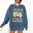 Halloween Teaching My Boos Cute Ghost Teacher Life Costume Comfort Colors Sweatshirt Denim Halloween Teaching My Boos Cute Ghost Teacher Life Costume Comfort Colors Sweatshirt Denim