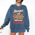 Hangin With My Cookies Gingerbread Man Xmas Teacher Comfort Colors Sweatshirt Denim Hangin With My Cookies Gingerbread Man Xmas Teacher Comfort Colors Sweatshirt Denim