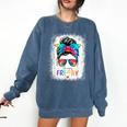 Happy Fri-Yay Friday Teacher Life Happy Friday Comfort Colors Sweatshirt Denim