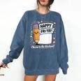 Happy Fri-Yay Teacher Fry Yay Friday Weekend Comfort Colors Sweatshirt Denim Happy Fri-Yay Teacher Fry Yay Friday Weekend Comfort Colors Sweatshirt Denim