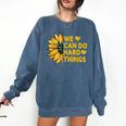 We Can Do Hard Things Kids Teacher Back To School Comfort Colors Sweatshirt Denim We Can Do Hard Things Kids Teacher Back To School Comfort Colors Sweatshirt Denim