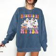 Haunted By My TBR Cute Ghosts Book Reading Teacher Halloween Comfort Colors Sweatshirt Denim Haunted By My TBR Cute Ghosts Book Reading Teacher Halloween Comfort Colors Sweatshirt Denim