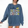 Hello Second Grade Team 2nd Grade Back To School Teacher Kid Comfort Colors Sweatshirt Denim