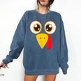 Hilarious Turkey Halloween Thanksgiving Teacher Nurse Comfort Colors Sweatshirt Denim Hilarious Turkey Halloween Thanksgiving Teacher Nurse Comfort Colors Sweatshirt Denim