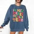In My Holly Xmas Jolly Teacher Era Teacher Vibes Christmas Comfort Colors Sweatshirt Denim In My Holly Xmas Jolly Teacher Era Teacher Vibes Christmas Comfort Colors Sweatshirt Denim