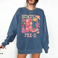 Howdy Pre-K Cowgirls Teacher Back To School Comfort Colors Sweatshirt Denim Howdy Pre-K Cowgirls Teacher Back To School Comfort Colors Sweatshirt Denim