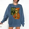 HUGvyn Halloween Skeleton Six Seven 67 Meme PEMDAS Teacher Comfort Colors Sweatshirt Denim HUGvyn Halloween Skeleton Six Seven 67 Meme PEMDAS Teacher Comfort Colors Sweatshirt Denim
